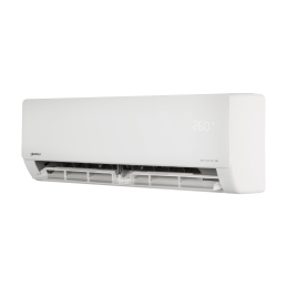 Aire acondicionado Giatsu Aroma 3 blanco, unidad de pared rectangular con rejillas inferiores y pantalla LED.