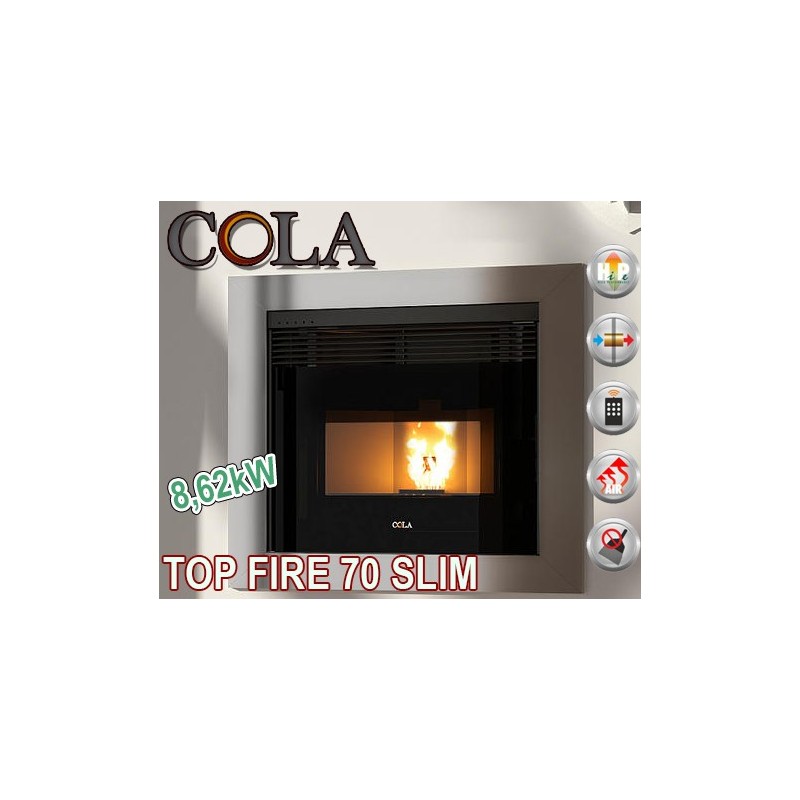 Estufa insertable de pellet COLA TOP FIRE 70 SLIM 8,62kW
