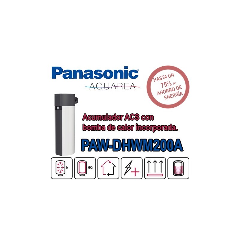 Bomba de calor ACS Panasonic Aquarea PAW-DHWM200A