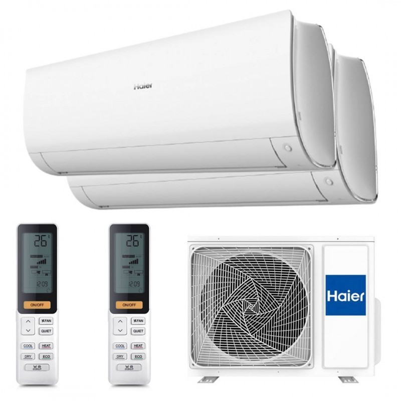 Haier 2x1 2U40S2SM1FA + Flexis AS35S2SF1FA-WH + AS25S2SF1FA-WH
