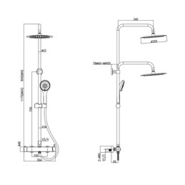 Columna de grifería para ducha monomando Stillö Trevi Evo cromo