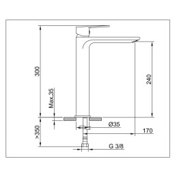 Grifería de lavabo Stillö Kios caño alto monomando lavabo cromo