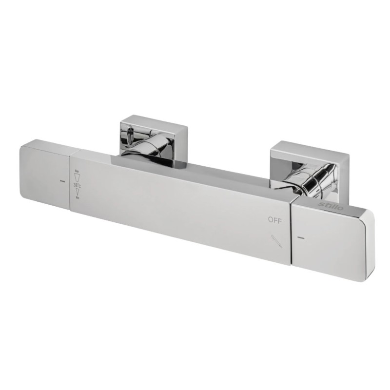 Grifería Stillö Iris para ducha termostático cromo