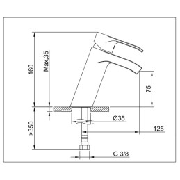Grifería Stillö Pisa para lavabo monomando cromo