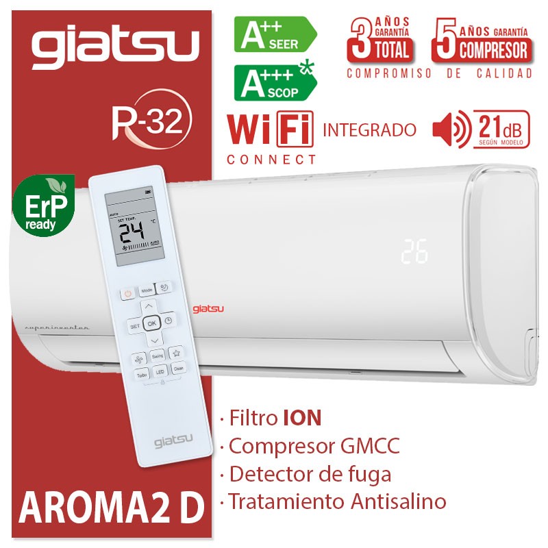 Aire Acondicionado tipo split Giatsu Aroma 2D GIA-S12ARD-R32