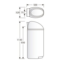 Detalle de medidas Descalcificador ATH Compact 700 30 litros