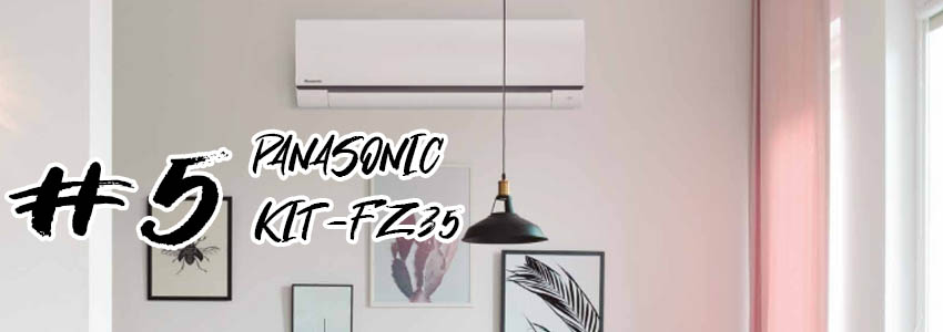 Muestra un split Panasonic KIT FZ 35 en una habitación